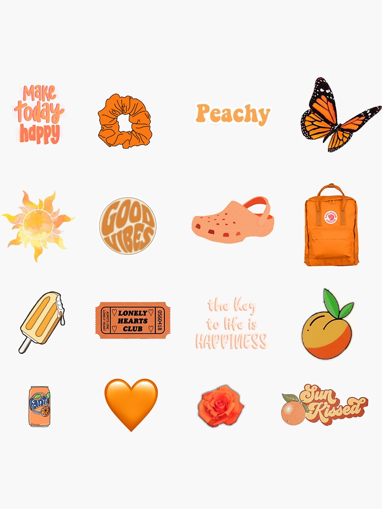 Thumbnail 3 of 3, Sticker, orange vsco designed and sold by abbyfoltz.