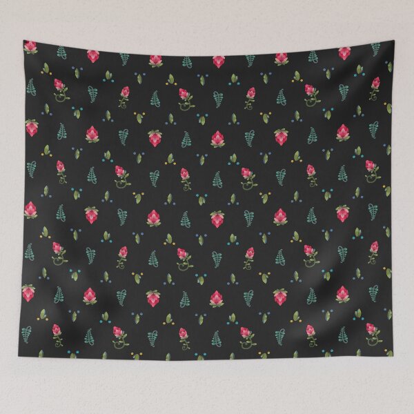 Item preview, Dark Simple Protea Flower Pattern designed and sold by maak-and-illy.