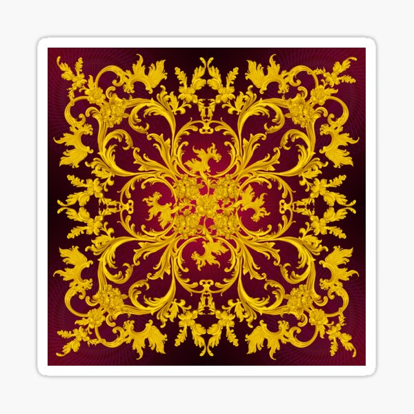 Item preview, Rococo Kaleidoscopic Burgundy and Gold print designed and sold by Curtis Jensen.