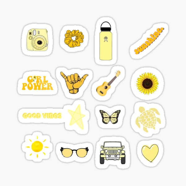 yellow vsco Sticker