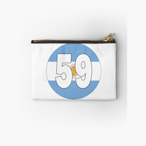 Item preview, Number 59 with Argentina flag on the background designed and sold by AllShirts21.