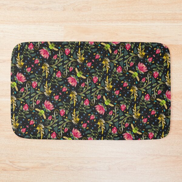 Item preview, Dark and Dynamic Sugarbird and Green Beetle Pattern designed and sold by maak-and-illy.