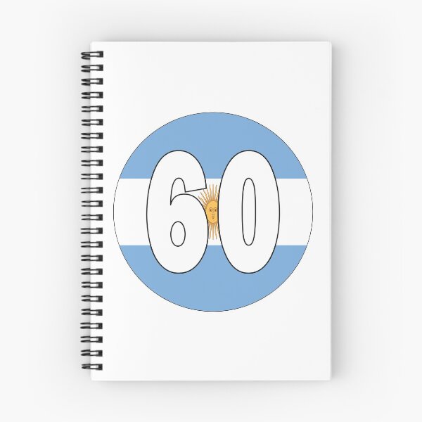 Item preview, Number 60 with Argentina flag on the background designed and sold by AllShirts21.