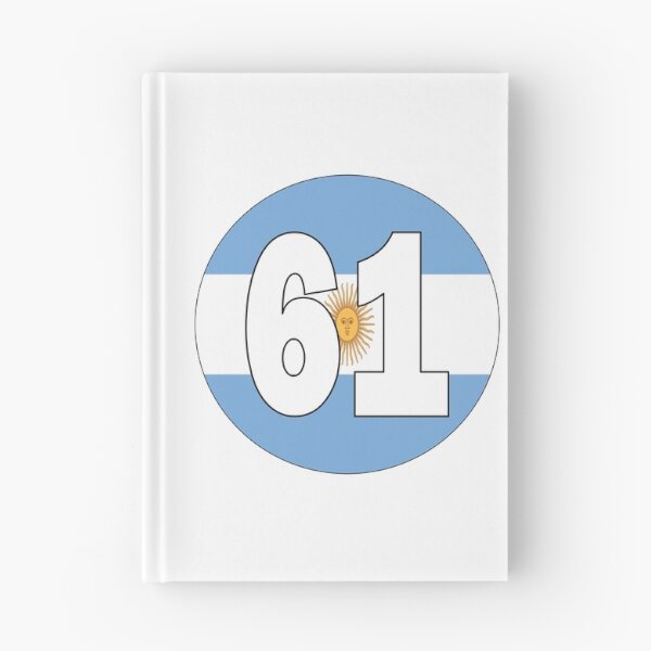 Item preview, Number 61 with Argentina flag on the background designed and sold by AllShirts21.