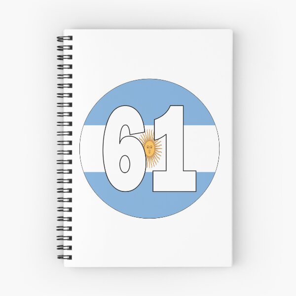 Item preview, Number 61 with Argentina flag on the background designed and sold by AllShirts21.