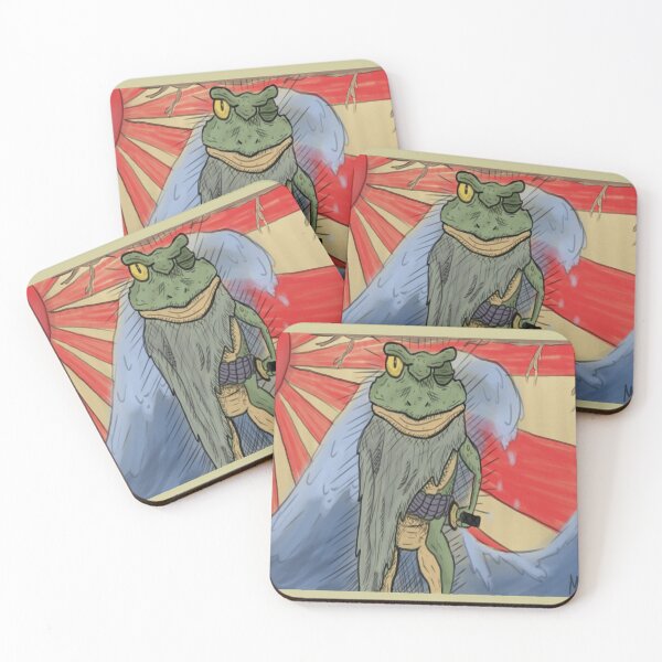 Item preview,  ukiyo-e  japanese style samurai warrior frog  designed and sold by metaltwister.
