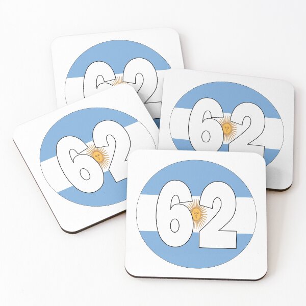 Item preview, Number 62 with Argentina flag on the background designed and sold by AllShirts21.
