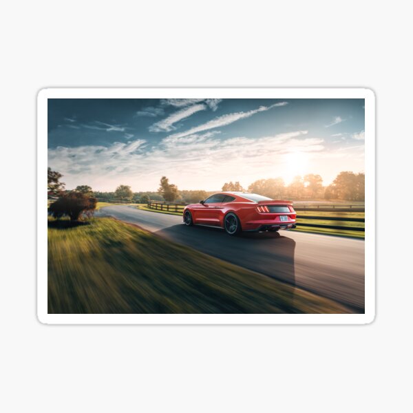 Mustang Sunset Sticker