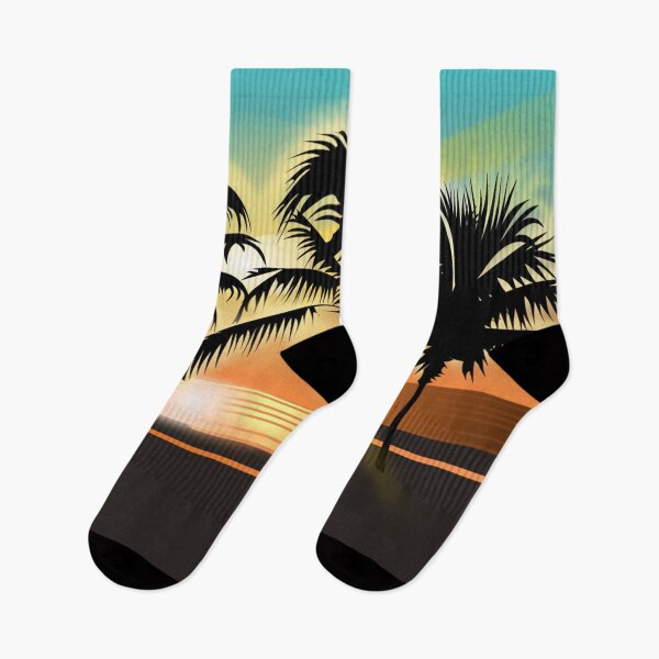 Item preview, Sunset Palm Trees By The Beach designed and sold by Turkdesigner.