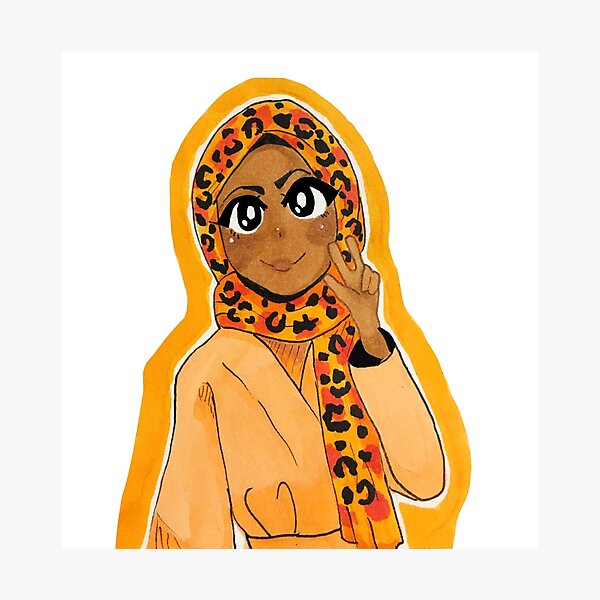 Orange Hijab Impression photo