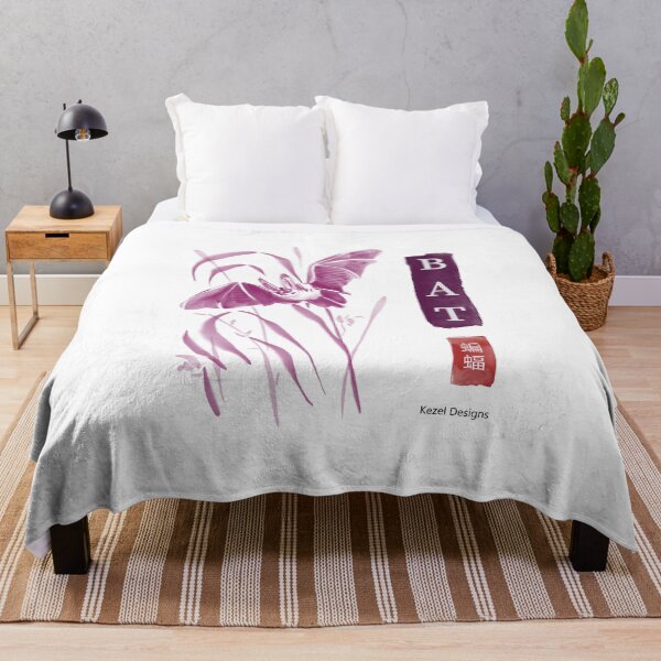 Item preview, Bat Pink Sumi-e by Kezel designed and sold by Kezel.