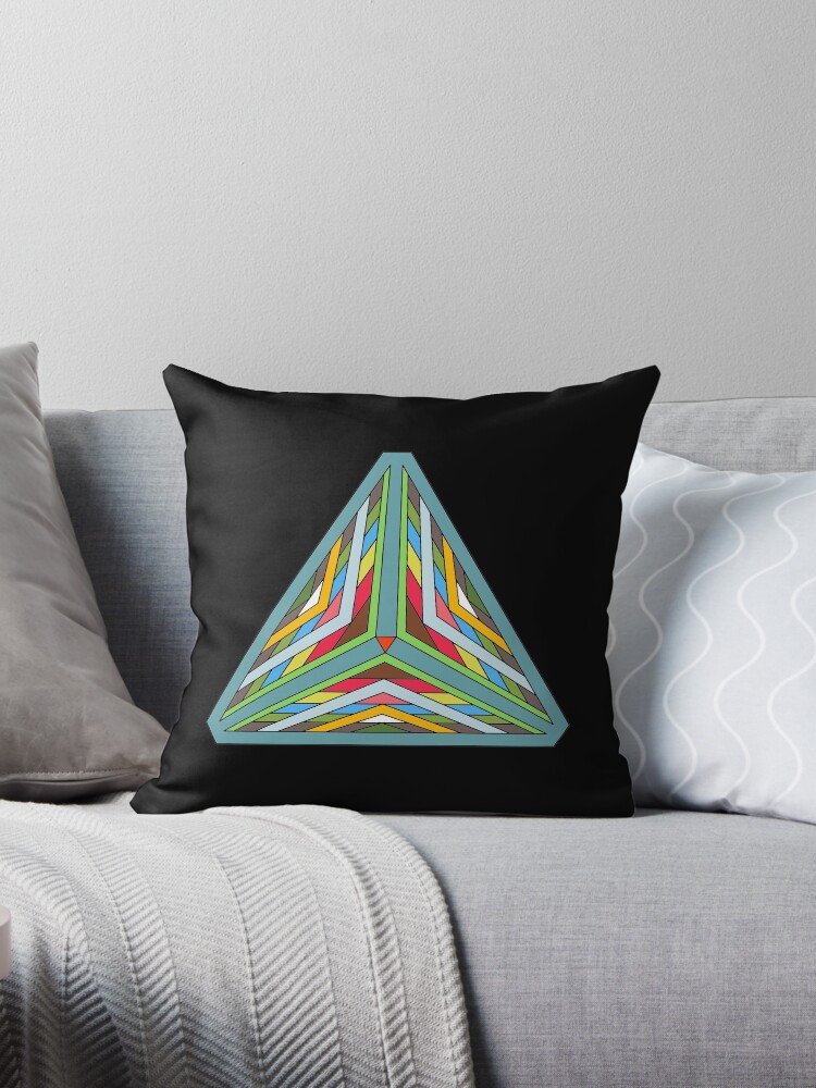 Triangle shaped outlet throw pillow