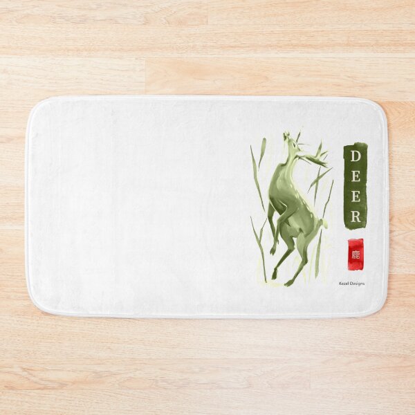 Item preview, Deer Green Sumi-e by Kezel designed and sold by Kezel.