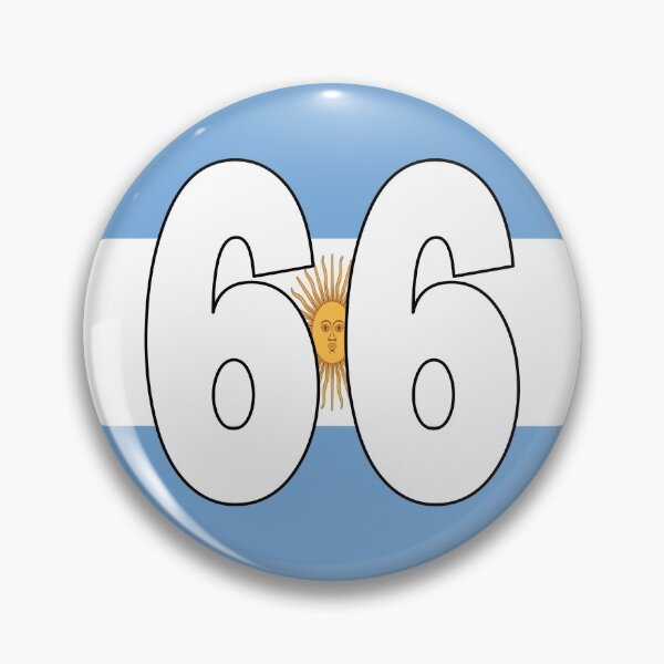 Item preview, Number 66 with Argentina flag on the background designed and sold by AllShirts21.
