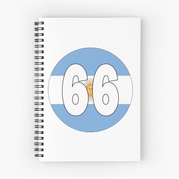 Item preview, Number 66 with Argentina flag on the background designed and sold by AllShirts21.