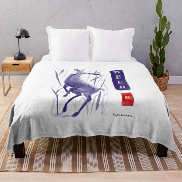 Item preview, Deer Purple Sumi-e by Kezel designed and sold by Kezel.