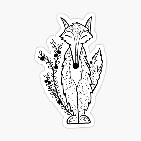"Juniper Fox" Sticker for Sale by barkersadventrs Redbubble
