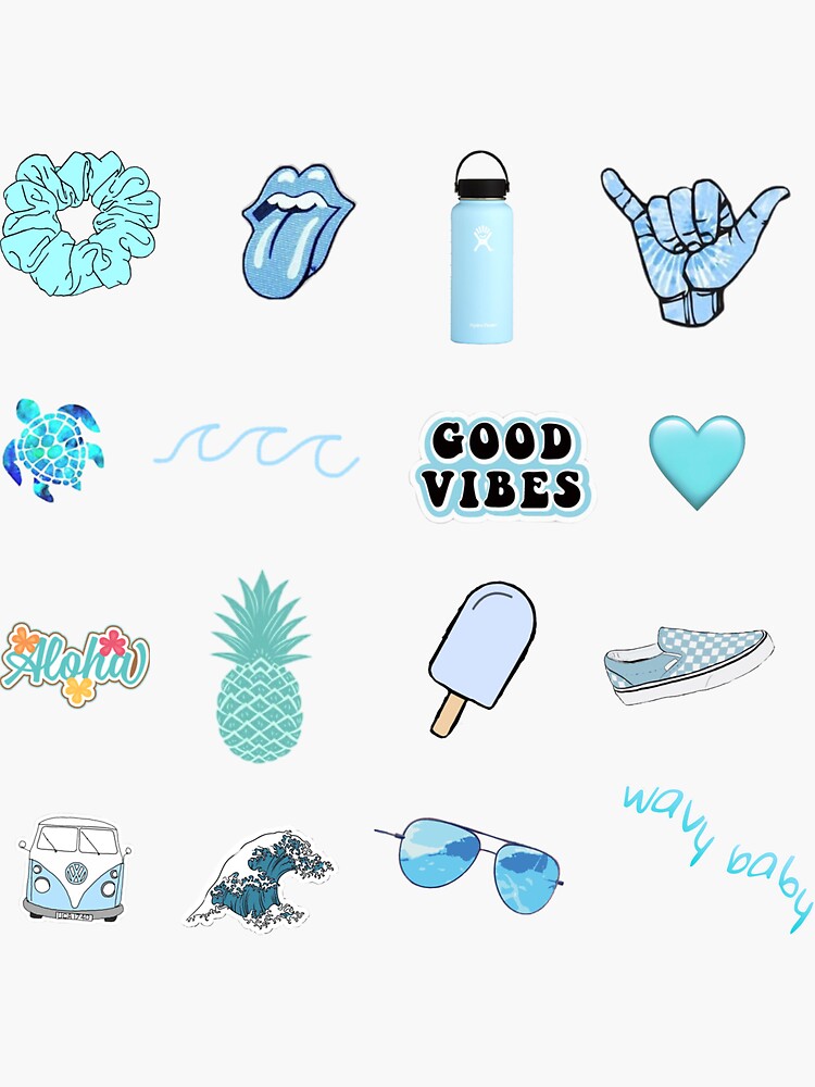 Thumbnail 3 of 3, Sticker, light blue vsco designed and sold by abbyfoltz.