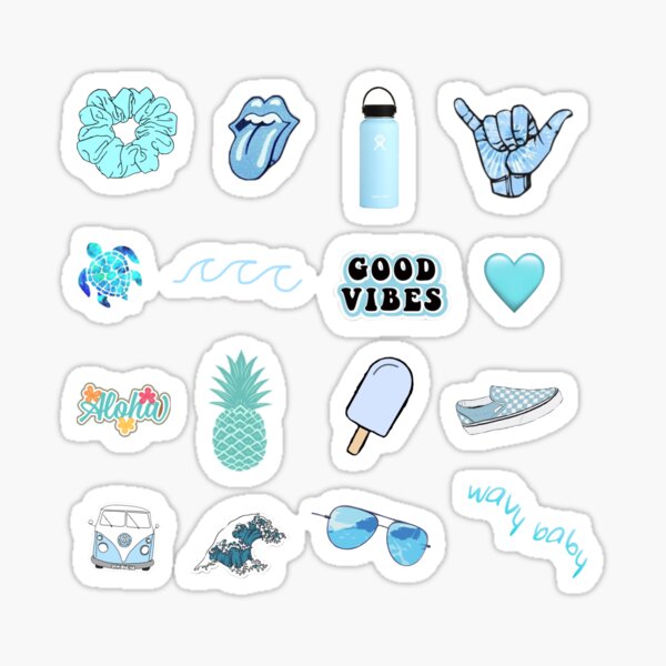 light blue vsco Sticker