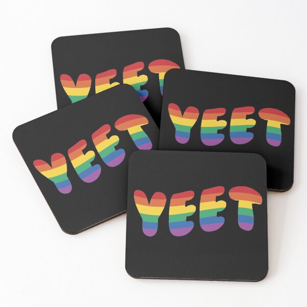 Item preview, Yeet Typography Meme Gay Pride Rainbow Flag LGBTQ designed and sold by GRAPHICxBOMB.