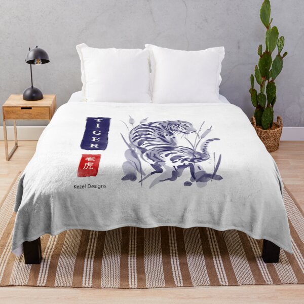 Item preview, Tiger Blue Sumi-e by Kezel designed and sold by Kezel.