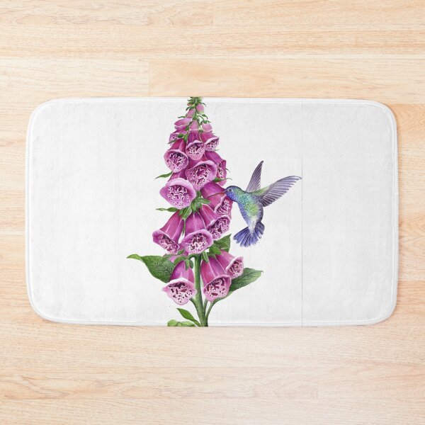 Item preview, foxglove and hummingbird designed and sold by Gabriella  Szabo.