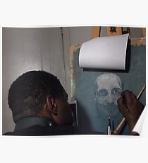 Portrait Study In Oils Poster