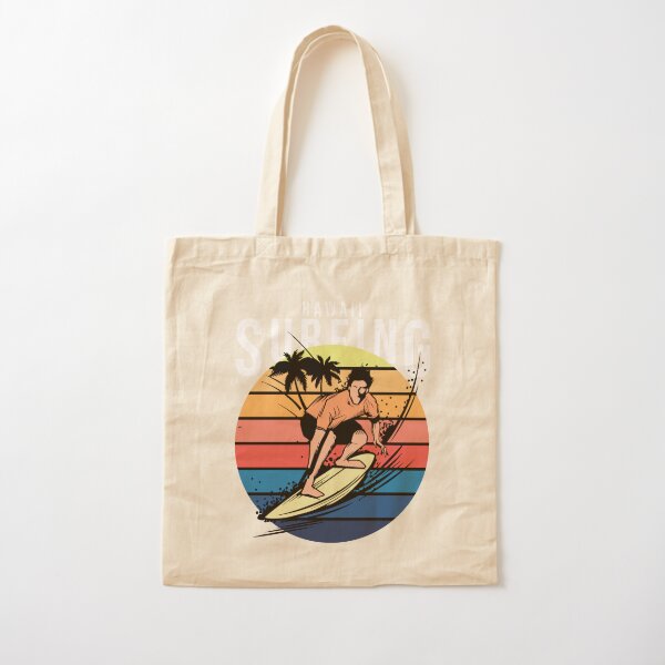 Hippie Landscape Vintage 70s Tote Bag Beach Travel Reusable