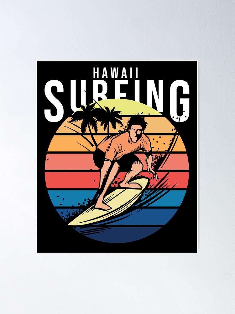 Retro Hawaii Hippie Van Beach Surfer Longboard Aloha T-Shirt Retro Hawaii Hippie Van Beach Surfer Longboard Aloha T-Shirt