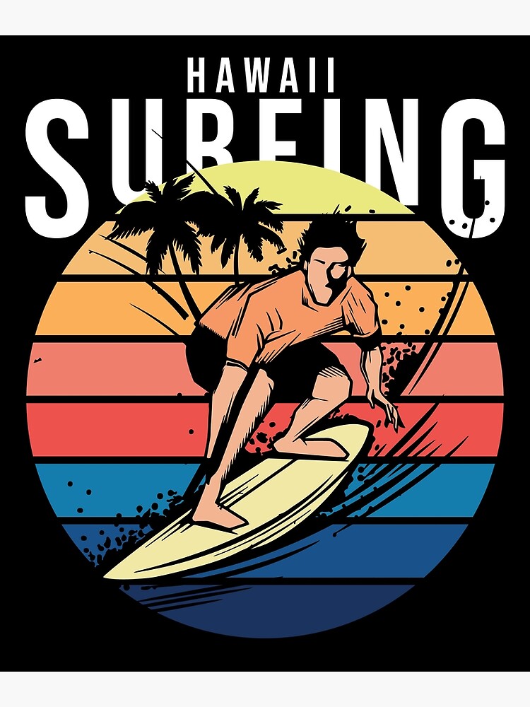 Retro Hawaii Hippie Van Beach Surfer Longboard Aloha T-Shirt Retro Hawaii Hippie Van Beach Surfer Longboard Aloha T-Shirt