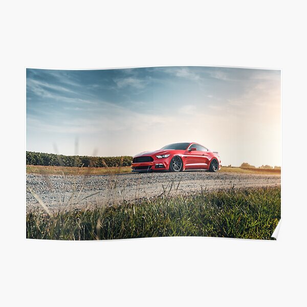 Red Mustang Poster