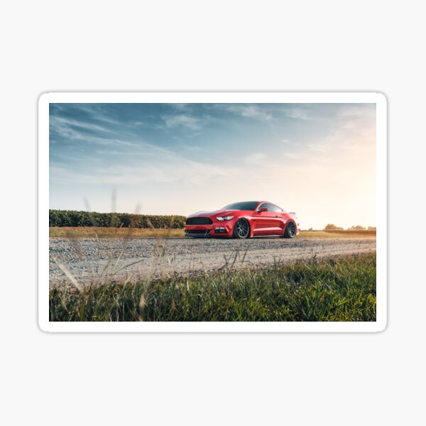 Red Mustang Sticker