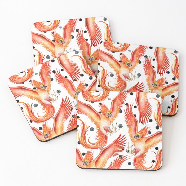 Item preview, Red phoenix pattern designed and sold by SimpleWishesArt.