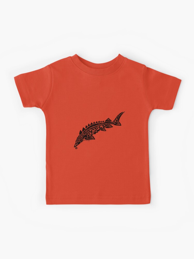 Atlantic Sturgeon Tribal Design  Kids T-Shirt for Sale by