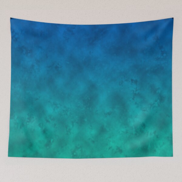 Item preview, Blue Teal Ombre Watercolor Tie Dye designed and sold by MarzStudio.