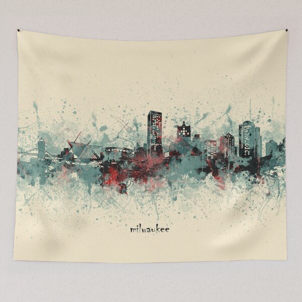 Item preview, milwaukee skyline designed and sold by BekimART2.