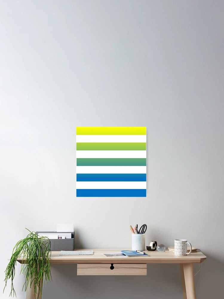 Thumbnail 2 of 3, Poster, Gradient stripes designed and sold by powerpointer.