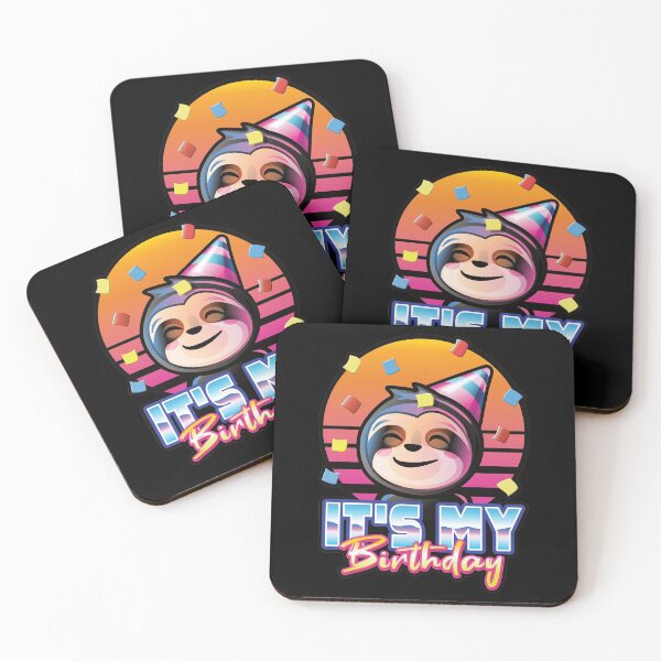Item preview, Its my birthday cute sloth retro boys girls party celebration designed and sold by pablomendoza.