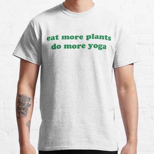 Vista previa del artículo con la obra «Come más plantas, haz más yoga», diseñado y vendido por abi-not-abby.