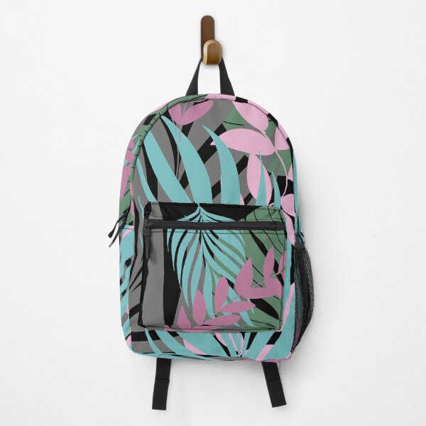 Item preview, Colorful floral, tropical pattern for spring inspired by tiki masks designed and sold by Sofia Dimitriadou.