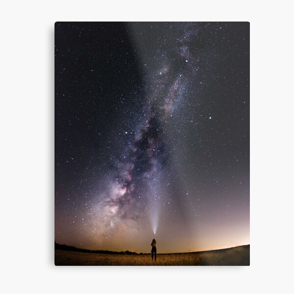 Milky Way Flashlight Metal Print