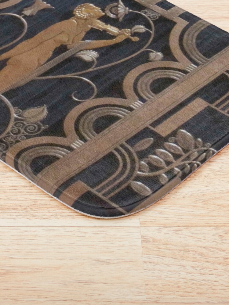Alternate view of art nouveau, original,bronze and black,vintage,art deco, Bath Mat