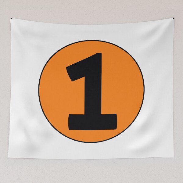 Item preview, 1 Racing Number Orange Race Car Track # designed and sold by DESTINATIONS DECAL.