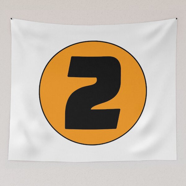 Item preview, 2 Racing Number Orange Race Car Track # designed and sold by DESTINATIONS DECAL.