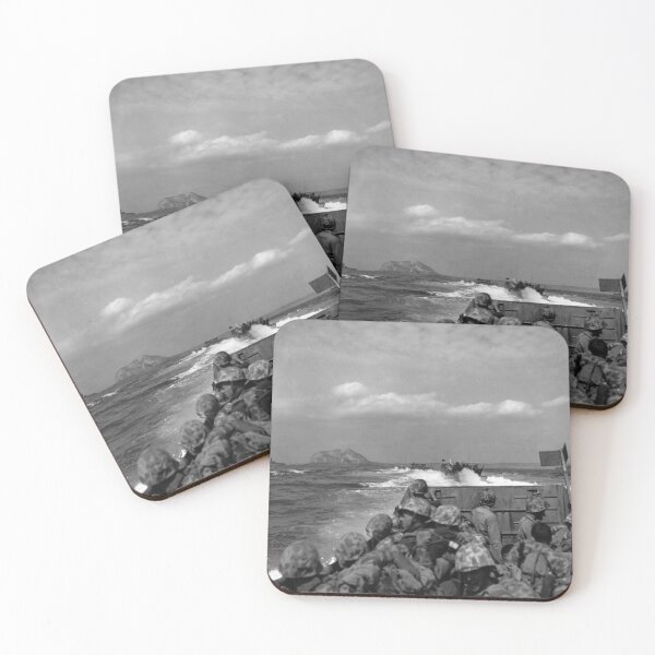 Item preview, Marines Approaching Iwo Jima - WW2 - 1945 designed and sold by warishellstore.
