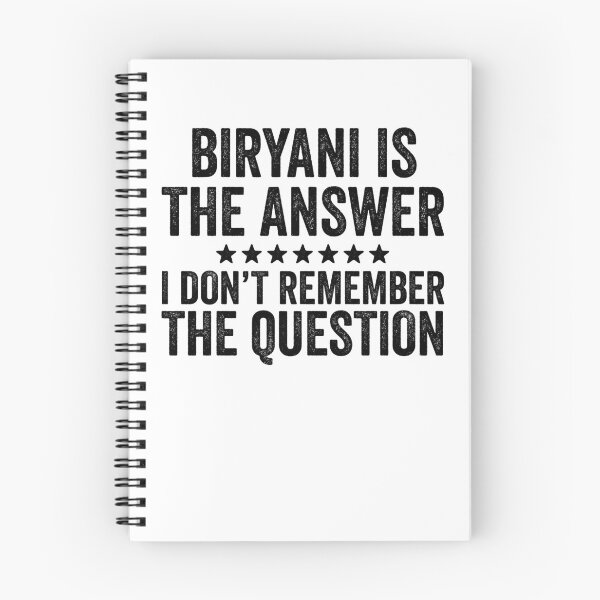 Item preview, Biryani Is The Answer I Don't Remember The Question designed and sold by kamrankhan.
