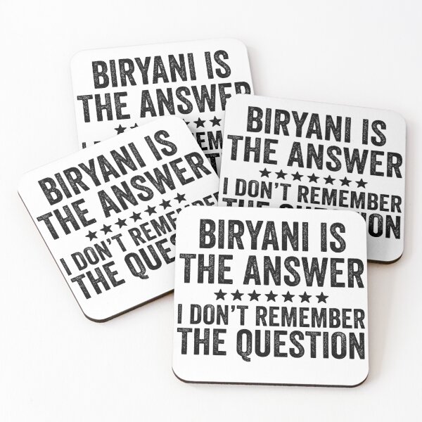 Item preview, Biryani Is The Answer I Don't Remember The Question designed and sold by kamrankhan.