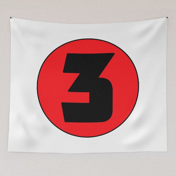 Item preview, 3 Racing Number Red Race Car Track # designed and sold by DESTINATIONS DECAL.
