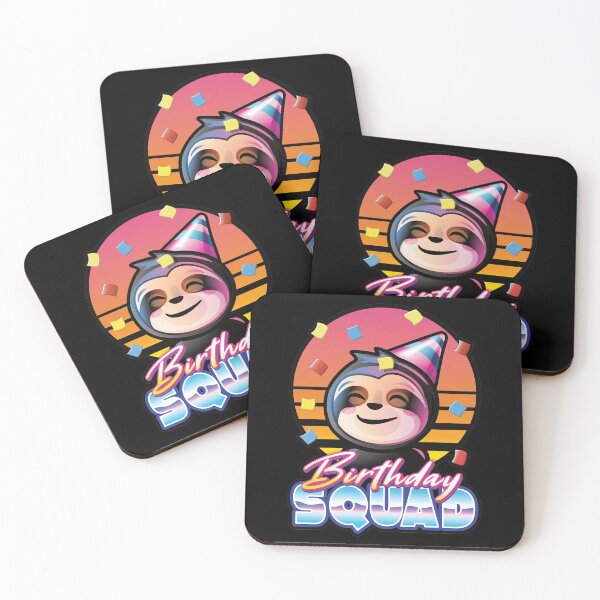 Item preview, Birthday SQUAD cute sloth retro boys girls party celebration designed and sold by pablomendoza.