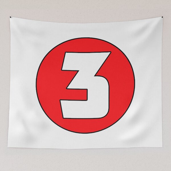 Item preview, 3 Racing Number Red Race Car Track # designed and sold by DESTINATIONS DECAL.